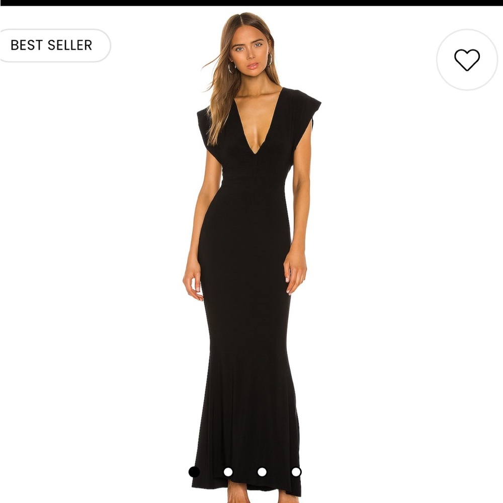 Norma Kamali size small velvety mermaid deep v gown